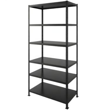 Imagem de Estante Aço Dupla Gobi 6 Bandeja 90cm Preto(90CM 6 BANDEJAS - PRETA)