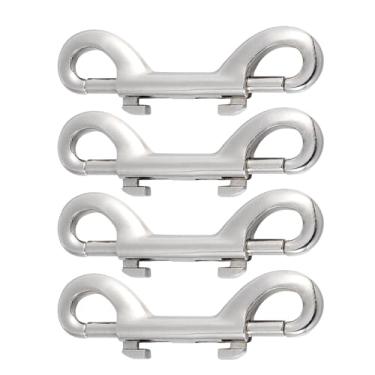 Imagem de Baluue Ganchos de pressão de extremidade dupla, clipes de liga de zinco resistentes, ganchos de cabeça dupla de 8,5 cm para equipamentos ao ar livre, coleiras de cães, chaveiros, pacote com 4