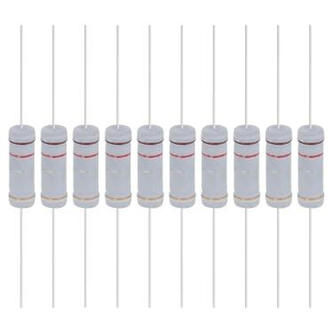 Imagem de YOKIVE 10 resistores de filme de óxido metálico de 0,12 ohm 5 watts, 5% de chumbo axial de resistor de tolerância | À prova de chamas para circuitos eletrônicos DIY, projetos de áudio e vídeo