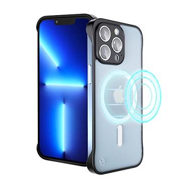 Imagem de HINOVO Capa magnética para iPhone 13 Pro Max, compatível com carregador portátil Apple MagSafe, capa de telefone para iPhone 13 com ímãs 36 + 2 integrados, fosco translúcido, ajuste fino, capa