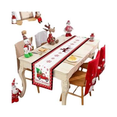 Imagem de Caminho De Mesa De Natal 2024 Com Papai Noel, Decoração Para Casa, Pre