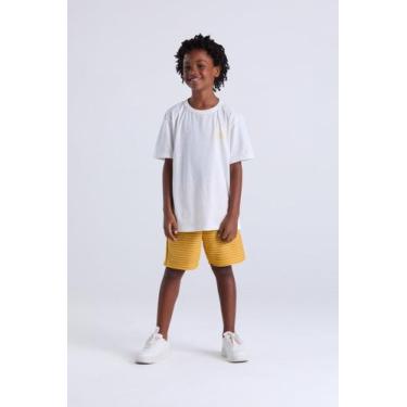 Imagem de Conjunto Masculino Infantil de Verão Básico VA, 8, Off white