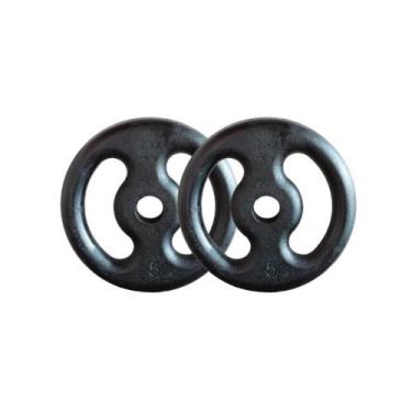 Imagem de Kit com 2 Anilhas de Ferro Fundido de 5 Kg - BOX INGÁ