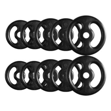 Imagem de Combo com 10 Anilhas de Ferro Fundido - 30 Kg - BOX INGÁ