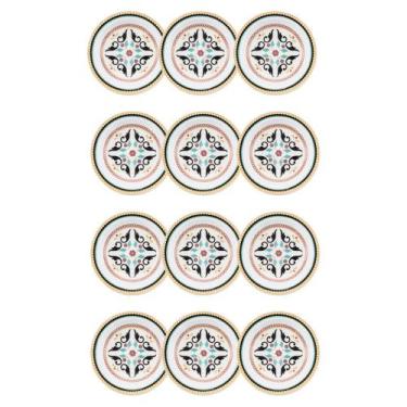 Imagem de Jogo de Pratos Fundos Oxford 12 Peças Floreal Luiza 23cm