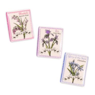 Imagem de Conjunto de 3 ímãs de livro Steel Mill and Co, inovadores de cerâmica com capa de guia de campo vintage, decoração fofa de cozinha e armário para amantes de livros e jardineiros (flores silvestres)