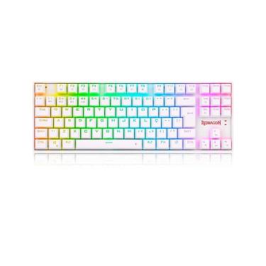Imagem de Teclado Gamer Redragon Kumara Pro RGB Branco ABNT2