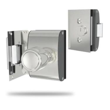 Imagem de Fechadura Elétrica PV200R1i Recorte Abre Interno Porta de Vidro Agl