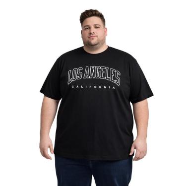 Imagem de Camiseta Plus Size Masculina Camisa Gola Redonda Algodão Estampado-Masculino