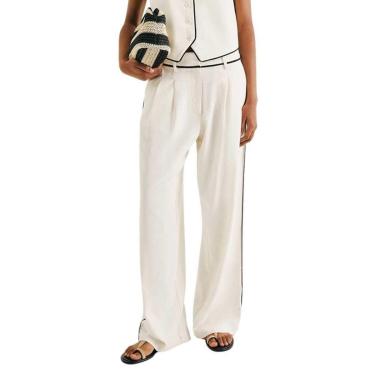 Imagem de Calça Hering Feminina Reta Com Linho-Feminino