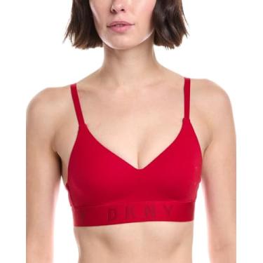 Imagem de DKNY Sutiã push-up sem aro Coleção Boyfriend Cozy Boyfriend, terracota, GG, Vermelho cereja, P