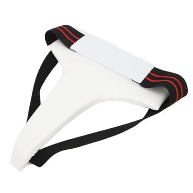 Imagem de SPYMINNPOO Protetor de Virilha Feminino Taekwondo Soft Jock Strap para Treinamento de Boxe, Absorção de Choque, Aplicável Ao Boxe, Taekwondo, Ciclismo Couro PU (XL)