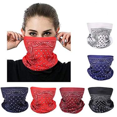 Imagem de Máscara facial multibandana para o pescoço, balaclava sem costura, mágica, para uso ao ar livre, para proteção contra poeira e raios UV, NO5
