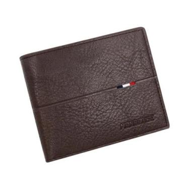 Imagem de Carteira Masculina Slim De Alta Qualidade Em Couro PU, Porta Cartões C