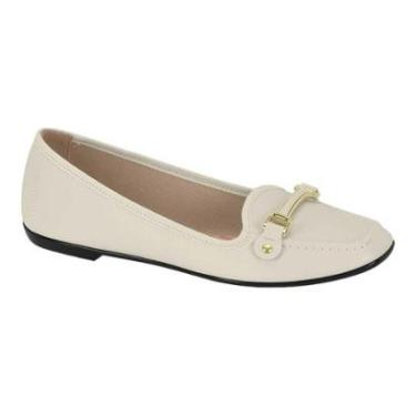 Imagem de Sapatilha Moleca 5729.127 Fivela Bico Quadrado Sapato Baixo Casual Feminino-Feminino