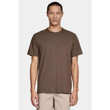 Imagem de Camiseta Aramis Algodão Flamê Manga Curta Caqui-Masculino