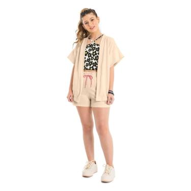 Imagem de Kimono Oversize Juvenil em Moletom Gloss-Feminino