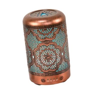 Imagem de MotiveTech Difusor de fragrâncias para casa, difusor de óleos essenciais com 7 cores de luzes LED e 4 temporizadores, 100ml, ideal para escritórios, Cobre Vermelho