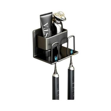 Imagem de Suporte De Escova De Dente E Porta Pasta De Dente De Alumínio Montado 