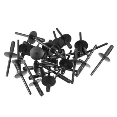 Imagem de VekAuto 25 peças de rebite de revestimento de para-lama compatível com BMW X1 2013-2023, revestimento de casa do leme preto de plástico durável rebite capa lateral rebite