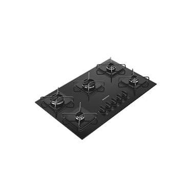Imagem de Cooktop 5 Bocas Brastemp BDD75BE Mesa de Vidro Grade de Aço Ferro Aramado Bivolt Preto
