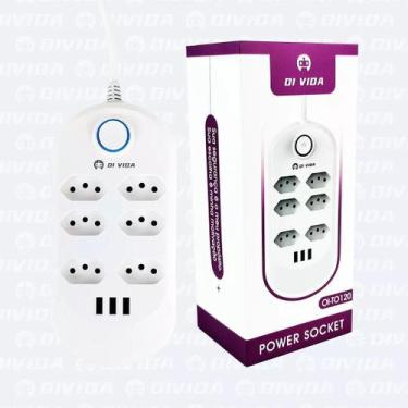 Imagem de Extensão Régua Com 6 Saídas 3 Entradas Usb Oi-To120 - Oivida