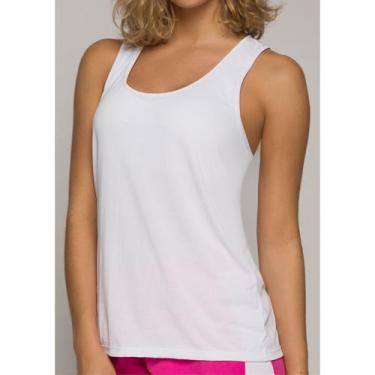 Imagem de Camiseta Feminina Esportiva Regata Dryfit Selene 20850, P, Branco