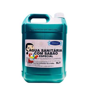 Imagem de Água Sanitária Com Sabão Especial Limpeza Pesada Banheiro Azulejos 5L 