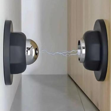 Imagem de Prendedor Fixador Trava Porta inox Magnético Adesivo Inox