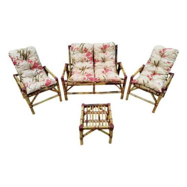 Imagem de Belíssimo Jogo De Cadeiras De Bambu Para Jardim E Varanda - A Varanda 