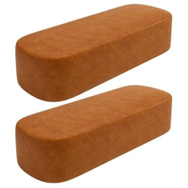 Imagem de Kit 02 Puffs Decorativos Orgânicos Para Living Quarto 160cm Doha W01 m