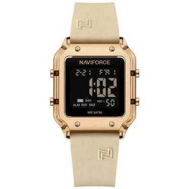 Imagem de Relógio Feminino Esportivo Multifuncional Digital 5atm A Prova D´agua Bege