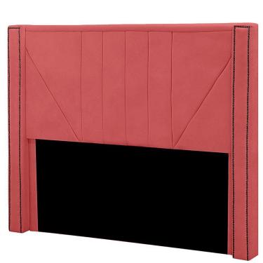 Imagem de Cabeceira Casal Estofada Para Cama Box Toronto Veludo Cor Rose