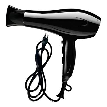 Imagem de Secador de Cabelo Professional 220V Turbo Ar Quente Frio Cor:Preto