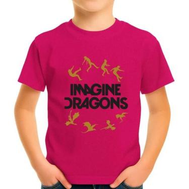 Imagem de Camiseta Camisa Infantil Juvenil Banda Imagine Dragonss Pop Rock MD5 -