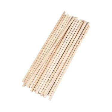 Imagem de Bastão De Madeira Redondo Durável Para Artesanato, Alimentos, Picolés,