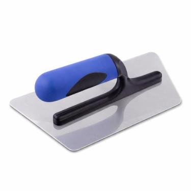 Imagem de Desempenadeira De Aço Inox Com Cabo Ergonômico Para Gesso Cimento Mass