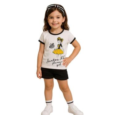 Imagem de Camiseta Infantil Santos Futebol Clube Produto Licenciado 8000988-Feminino