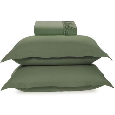 Imagem de Jogo de Cama Karsten Tom 200 Fios 3 Peças Queen Verde