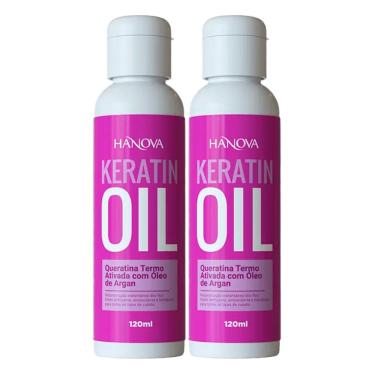 Imagem de 02 Keratin Oil Óleo De Queratina Termo Ativada Hanova 120ml