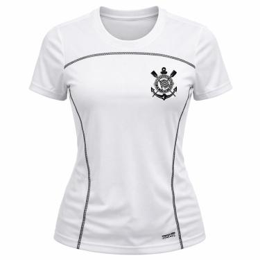 Imagem de Camisa Corinthians Baby Look Recortes Lateral - Feminino-Feminino
