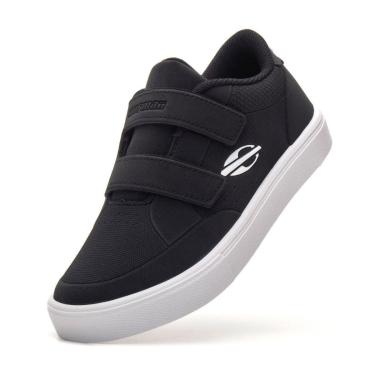 Imagem de Tênis Infantil Menino Mormaii Original Leve Macio Fecho Adesivo Preto/Branco-Masculino