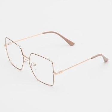 Imagem de Armação Óculos De Grau Quadrada Feminina Metal- Eloá / Óculos Sunrise-Feminino