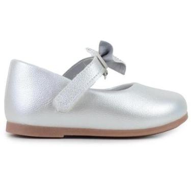 Imagem de Sapatilha Infantil Feminino Klin Princesa Baby Prata - 12518-Feminino