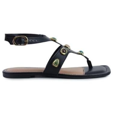 Imagem de Sandália Feminina Dakota Rasteira Preta - Y9612-Feminino