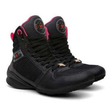 Imagem de Bota de Treino Feminino Couro Musculação Treino Tênis Academia Conforto Versátil Profissional-Feminino