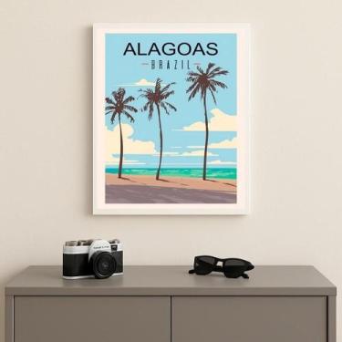 Imagem de Quadro Decorativo Alagoas - Brasil 33X24Cm Mold Preta Vidro - Quadros 