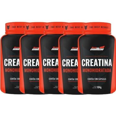 Imagem de Kit 5X Creatina Monohydrate - 120 Cápsulas - New Millen-Masculino