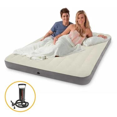Imagem de Colchão Inflável Casal Dura Beam Fiber Tech Queen Com Bomba De Encher Intex-Unissex