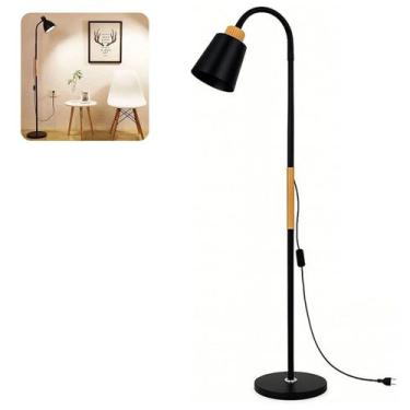 Imagem de Luminaria de Chao Abajur Articulado Estencivel Escritorio Quarto Sala 